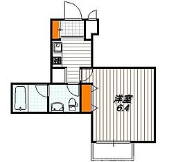 アーバンフラッツ四条西洞院 1Kの間取図画像