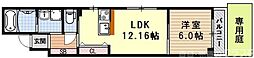 PEACEWELL四条 1LDKの間取図画像