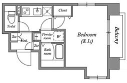 アドバンス京都デタンデュ 1Kの間取図画像