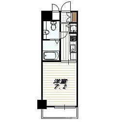 コスモフォーラム四条 1Kの間取図画像