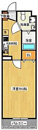コモド二軒茶屋 1Kの間取図画像