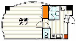 CaSa祇園 1Kの間取図画像