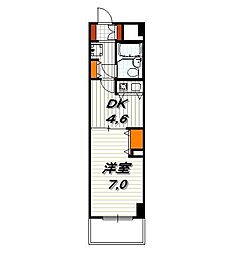 ライオンズマンション北大路 1DKの間取図画像
