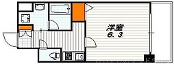 アスヴェル京都堀川高辻 1Kの間取図画像