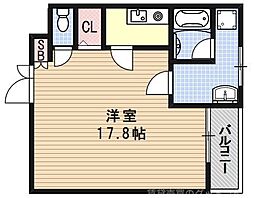 京都陶芸工房サクシード吉祥院 1Kの間取図画像
