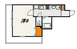 ハウスセゾン御所南 1Kの間取図画像