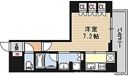 リーガル京都堀川中立売 1Kの間取図画像