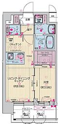 プレサンスTHEKYOTO東福寺EAST 1LDKの間取図画像