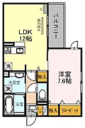 ラネージュ 1LDKの間取図画像