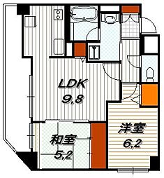 メロディーハイム堺町 2LDKの間取図画像