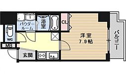 アスヴェル京都西京極 1Kの間取図画像