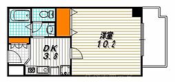 メディナ烏丸 1Kの間取図画像