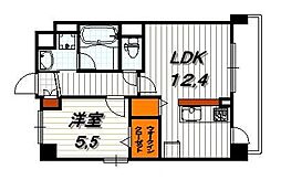 Glanz京都南 1LDKの間取図画像
