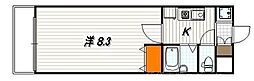 グロリアス京都 1Kの間取図画像