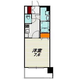 レジデンス京都ゲートシティ 1Kの間取図画像