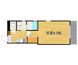 東一条エクセル三宅 1Kの間取図画像