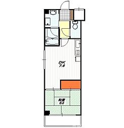 クレマチス28 1DKの間取図画像