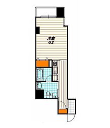 HF河原町二条レジデンス 1Kの間取図画像