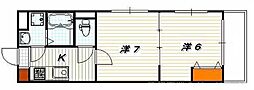 アンクル丹波口 2Kの間取図画像