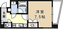 HF烏丸鞍馬口レジデンス 1Kの間取図画像