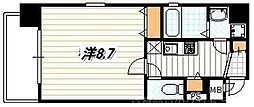 ラナップスクエア京都東山 1Kの間取図画像