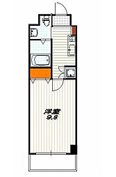 クリスタルグランツ京都高辻 1Kの間取図画像