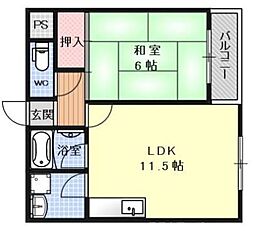 オアシス21 1LDKの間取図画像