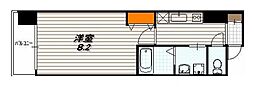 プレゼンス堀川 1Kの間取図画像