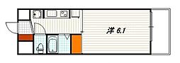 AQUAPLACE京都東寺 1Kの間取図画像