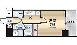 アスヴェル京都外大前 1Kの間取図画像