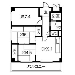 レジデンスオークラ 3階/B301