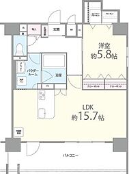 レガシー銀河 1LDKの間取図画像