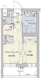 ファステート京都ステーションウォズ 1DKの間取図画像