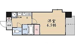 プレサンス京大東 1Kの間取図画像