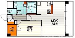 プレサンス京大前 1LDKの間取図画像
