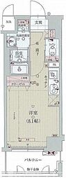 ベラジオ五条堀川3 ワンルームの間取図画像