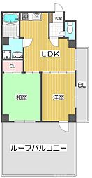 エグゼ東山 2LDKの間取図画像