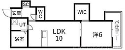 Mirei京都嵐山 1LDKの間取図画像