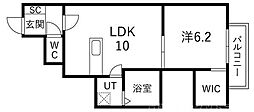 Mirei京都嵐山 1LDKの間取図画像