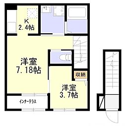 Life's door 1LDKの間取図画像