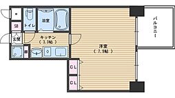 アスヴェル京都御所前2 1Kの間取図画像