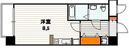 エスライズ京都河原町 1Kの間取図画像