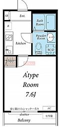 ラファライズ 2階1Kの間取り
