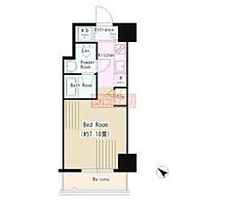 ＤＯＲＭＯＵＳＥ　ＴＯＷＥＲ 11階ワンルームの間取り