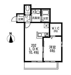 クレスタ 1LDKの間取図画像