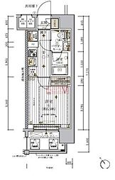 メインステージ東神奈川 1Kの間取図画像