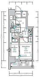 アンベリール川崎大師 1DKの間取図画像