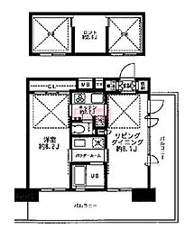 レジディア大森東 ワンルームの間取図画像