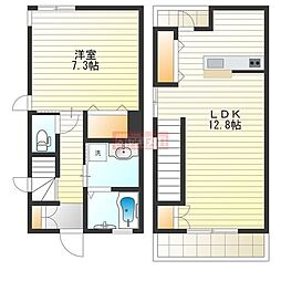 SIハイツ2 1LDKの間取図画像