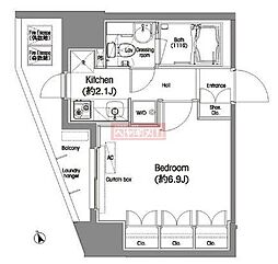 コンフォリア西蒲田 1Kの間取図画像
